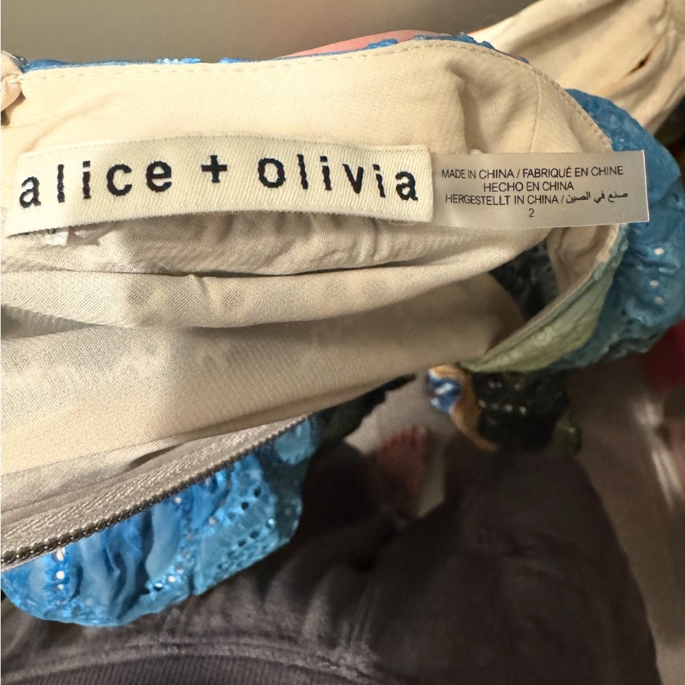 Alice + Olivia Patricia Tiered Vibrant Multicolor Maxi Dress - Picture 2 of 6